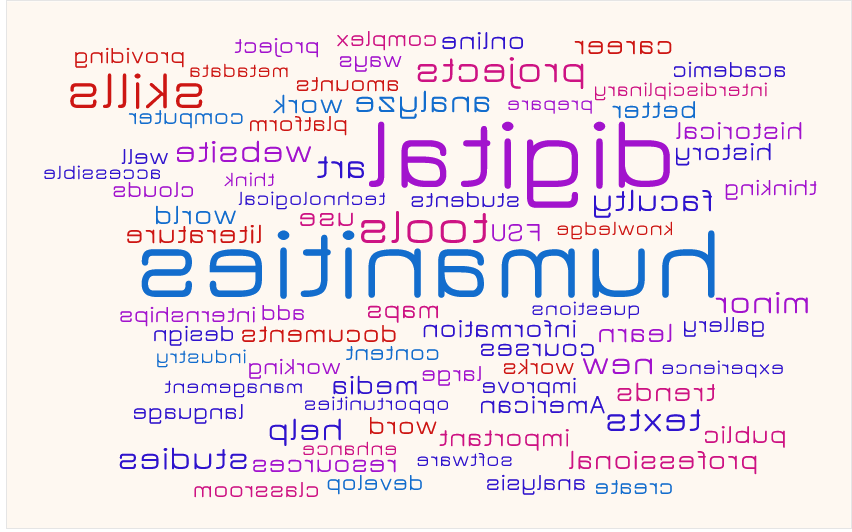 Word cloud of MHWPC DH page